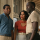 Jonathan Majors, left, Jurnee Smollett and Michael K. Williams in Lovecraft Country